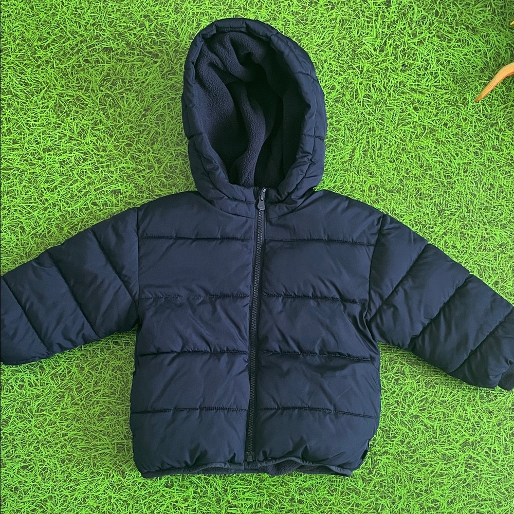 Gap Navy Puffer Jacket with Hood